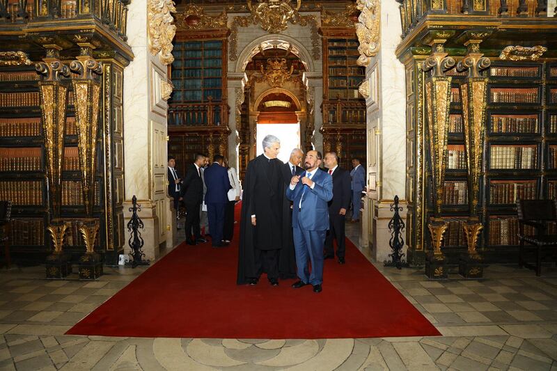 The University of Coimbra in Portugal honoured Sheikh Dr. Sultan bin Muhammad Al Qasimi, Member of the Supreme Council Ruler of Sharjah, with an Honourary Doctorate (Honoris Causa Doctorate Degree) in recognition of his efforts for supporting culture, literature and history on local and international fronts. 