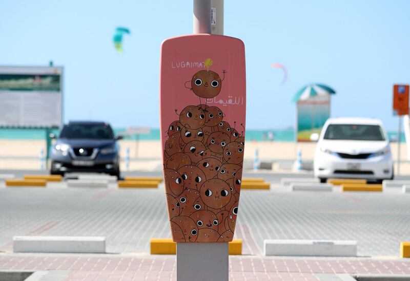 Dubai, United Arab Emirates - Reporter: N/A: Photo Project. Around 100 parking meters in Dubai have been enlivened with 15 artworks inspired by the themes of diversity and tolerance. Monday, March 2nd, 2020. Jumeirah, Dubai. Chris Whiteoak / The National