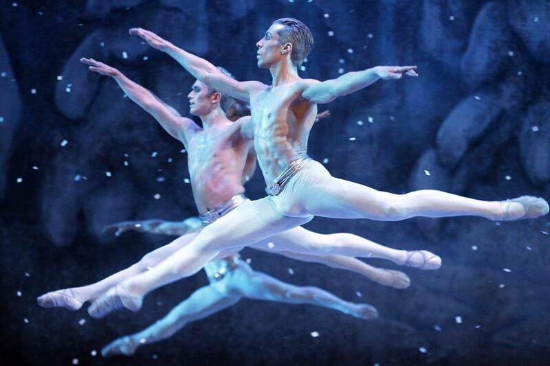 Members of the Ballet de Santiago and the Ballet de Camara del Teatro Municipal performing a scene of The Nutcracker at the Municipal Theater in Santiago de Chile, Chile, on December 1, 2014. The traditional Christmas ballet production was staged from December 4 to 10 December. Sebastian Silva / EPA