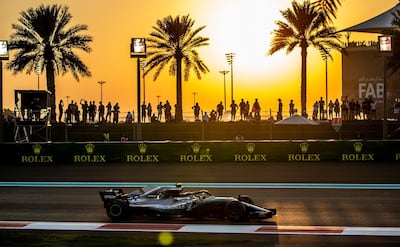 epa07185148 Finish Formula One driver Valtteri Bottas of Mercedes AMG GP in action during the second practice session at Yas Marina Circuit in Abu Dhabi, United Arab Emirates, 23 November 2018. The Formula One Grand Prix of Abu Dhabi will take place on 25 November 2018.  EPA/SRDJAN SUKI