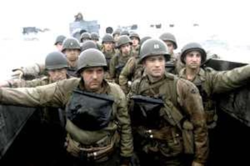 Film still from 'Saving Private Ryan' (1998), featuring Tom Hanks (front right) & Tom Sizemore (front left).

REF al19AU-tvRYAN 19/08/08


