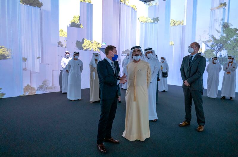 Sheikh Mohammed has been a frequent visitor to the world's fair since it opened on October 1.