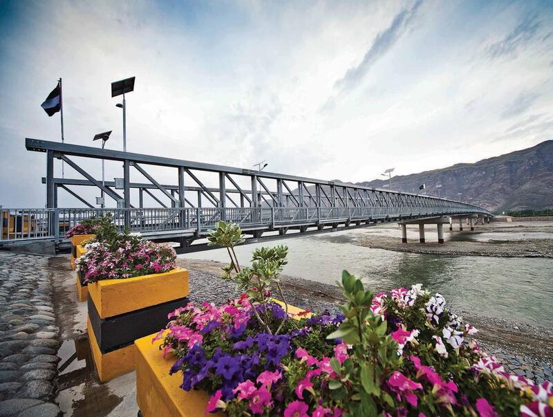 The UAE helped Pakistan in the reconstruction of two flood-wrecked bridges over the Swat River including the Sheikh Khalifa Bridge pictured here. Wam