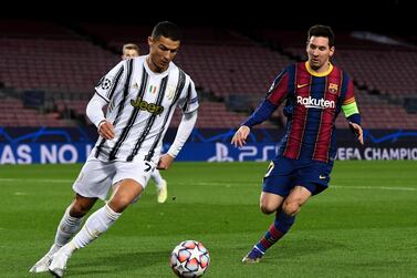Cristiano Ronaldo and Juventus defeated Lionel Messi's Barcelona 3-0 in the Champions League. Getty