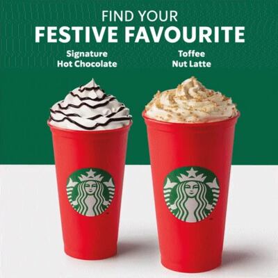 This year, Starbucks has reusable red cups. Courtesy Supplied
