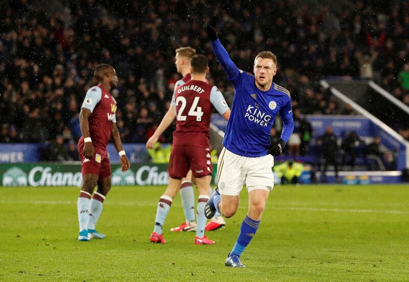 Jamie Vardy's 19 Premier League goals for third-placed Leicester City this season make him the division's top scorer. Reuters