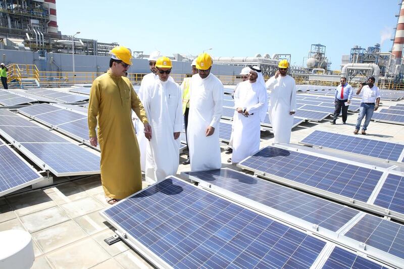 Dewa has installed 5,240 PV panels at its Jebel Ali plant, making it one of the region’s largest such installations. Courtesy Dewa