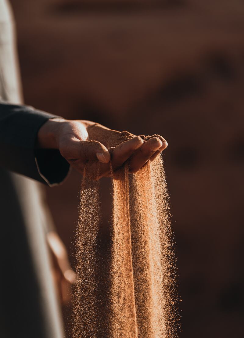 Sand in the deserts of Neom