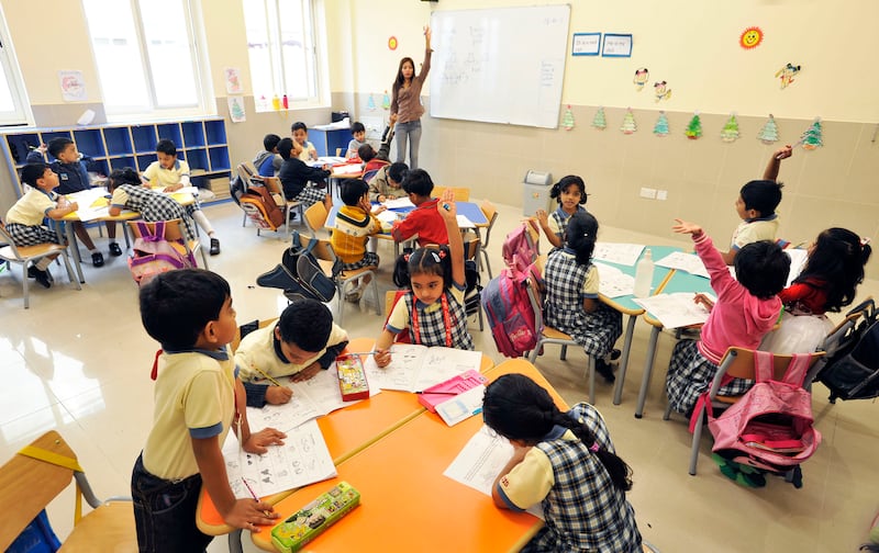 A classroom of first grade students atThe Indian International School at Dubai Silicon Oasis on Sunday, Jan. 08, 2012 in Dubai, United Arab Emirates. Photo: Charles Crowell for The National