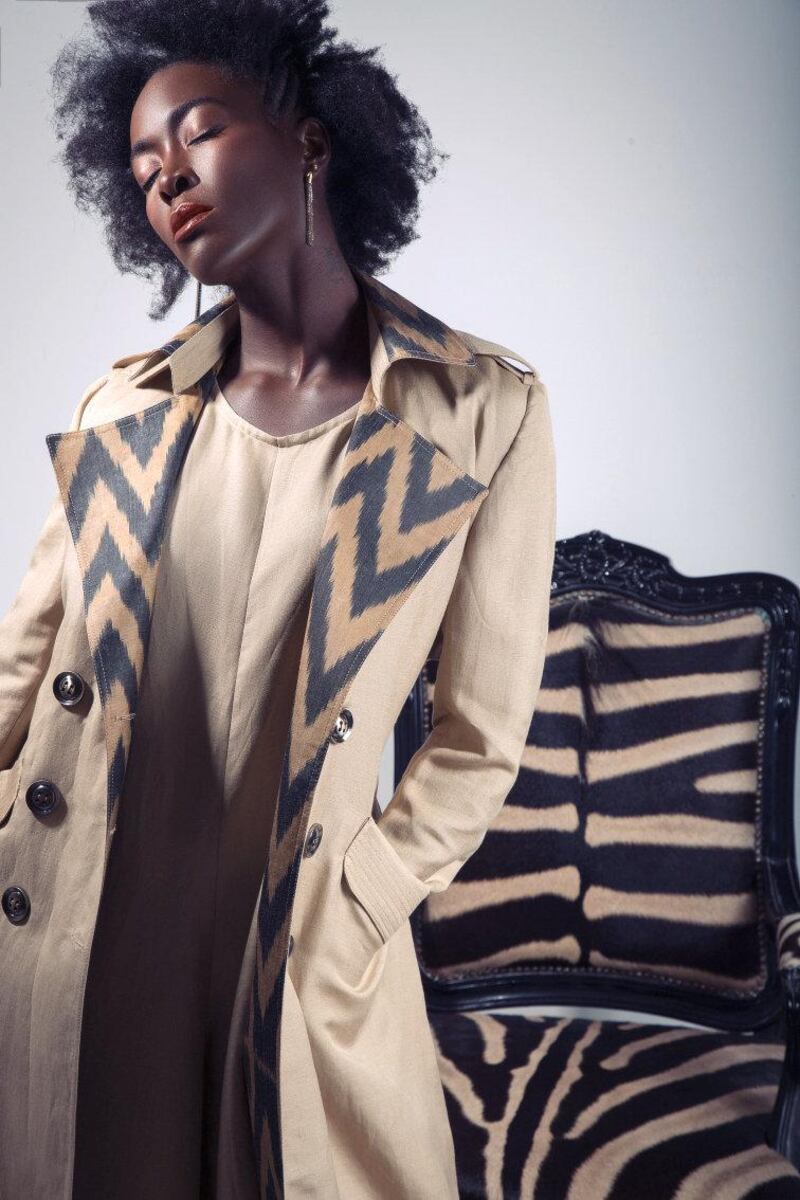 Savanna Creations' outfits feature Ikat prints and Pagne fabrics from Senegal 