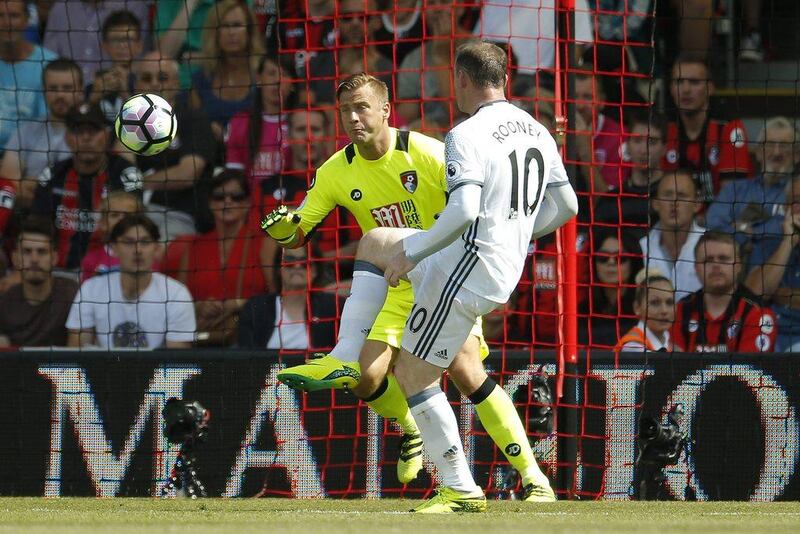 Manchester United’s Wayne Rooney scores their second goal against AFC Bournemouth at Vitality Stadium on August 14, 2016 in Bournemouth, England. Andrew Couldridge / Action Images / Reuters