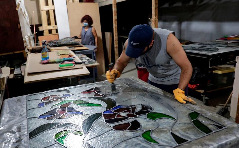 Artists in Beirut are determned to restore pieces destroyed in the blast.
