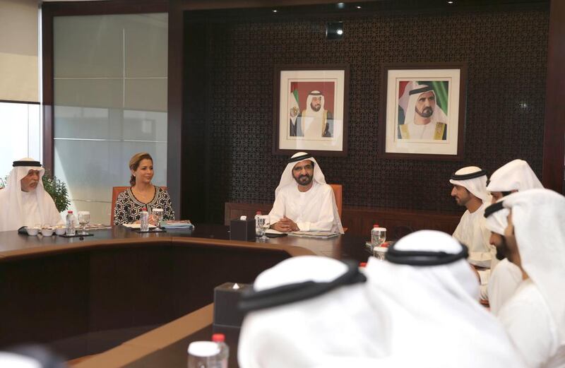 Sheikh Mohammed bin Rashid, Vice President and Ruler of Dubai, chairs the board of trustees’ first meeting on Tuesday.  Wam