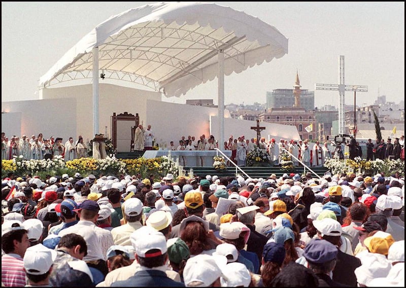 On May 11, 1997, Pope John Paul II held a Mass on Beirut seafront during his visit to Lebanon. AFP