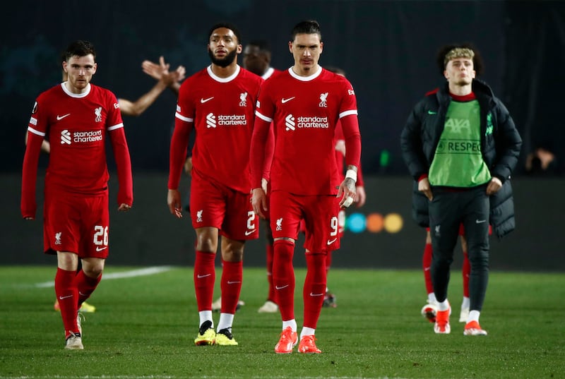 (On for Salah 66’) No impact from Uruguayan as Klopp’s triple attacking change failed to have desired effect. Reuters