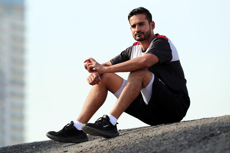 Dubai, United Arab Emirates - Reporter: Paul Radley: Sport. Mohammed Ayaz made his debut for UAE in February, three years after suffering an injury when it first looked as though he'd get in the team. Now the coronavirus has stopped his second crack and cementing a place in the team. Thursday, May 21st, 2020. Dubai. Chris Whiteoak / The National
