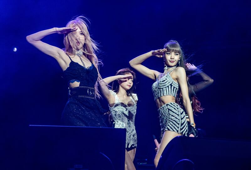 Watch Blackpink at the Etihad Park on Saturday. Photo: AP