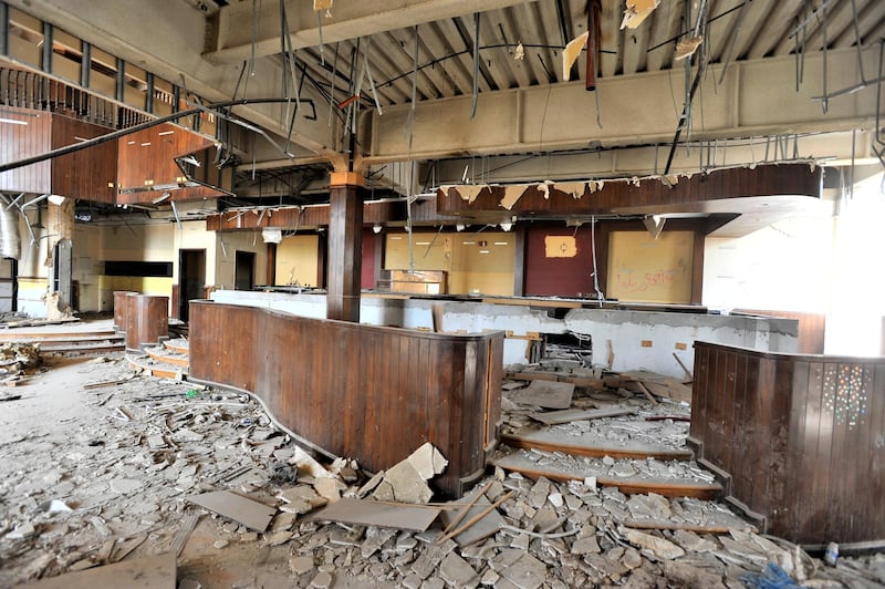 Images of the interior of the orginal Hard Rock Cafe in Dubai, United Arab Emirates under demolition on Monday, Jan. 28, 2013. Photo: Charles Crowell for The National