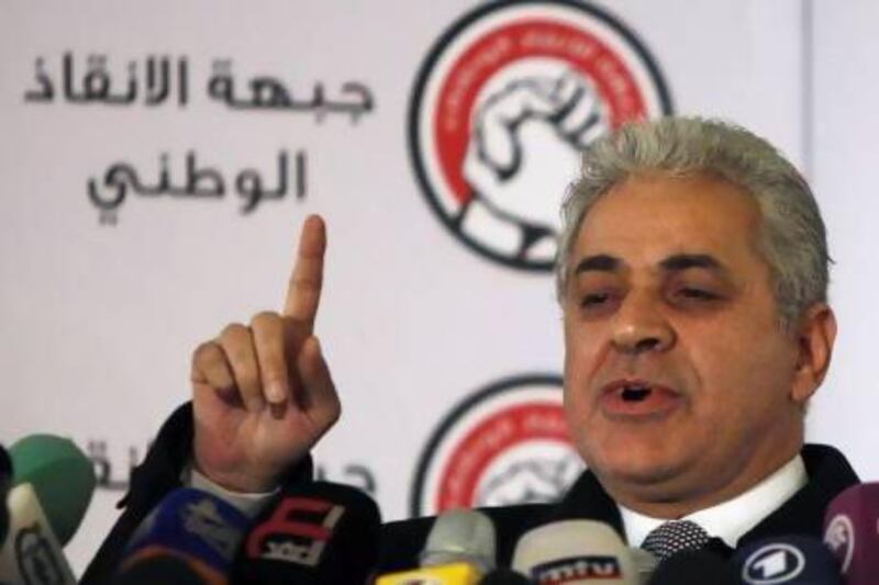 Hamdeen Sabahy, a member of Egypt’s National Salvation Front. Egypt’s opposition coalition is moving towards forming a single political party to challenge Islamists.