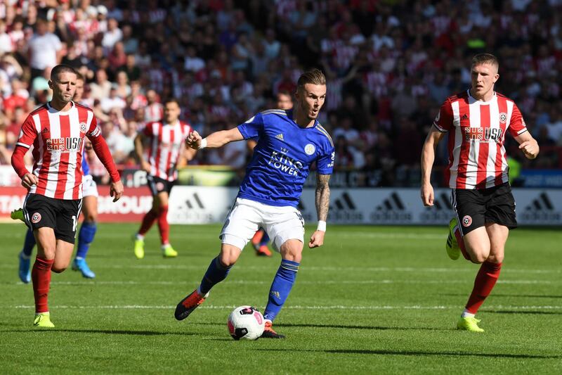 Centre midfield: James Maddison (Leicester City) – Provided a beautiful pass for Jamie Vardy to open the scoring at Sheffield United. Should have impressed Gareth Southgate. Getty Images