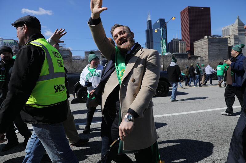 Conor McGregor during St. Patrick's Day in Chicago on March 16, 2019.