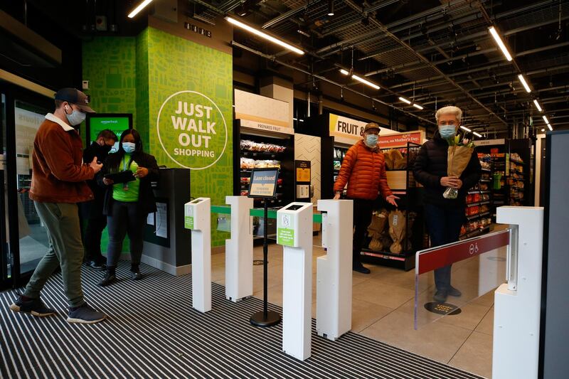 The store will use an array of cameras and other sensors to track shoppers as they pull items off the shelves. Bloomberg