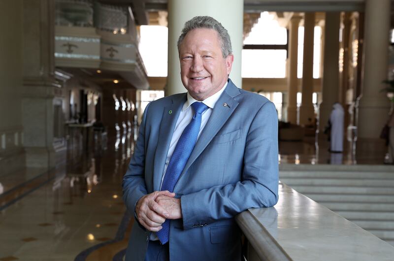 Andrew Forrest, who is a large private investor in the industry, sees the fuel already at a commercial stage and ripe for private investment. Pawan Singh/The National