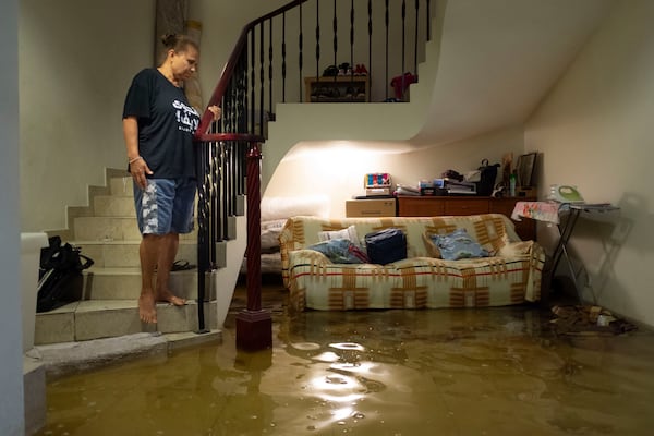 Green Community West in Dubai had flooded homes. Antonie Robertson/The National