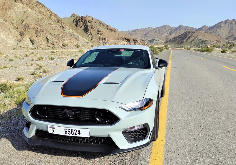 Satin black stripes decorate the bonnet and flanks, with reflective highlights in either orange (as in The National's Jet Fighter Grey test car) or red or white.