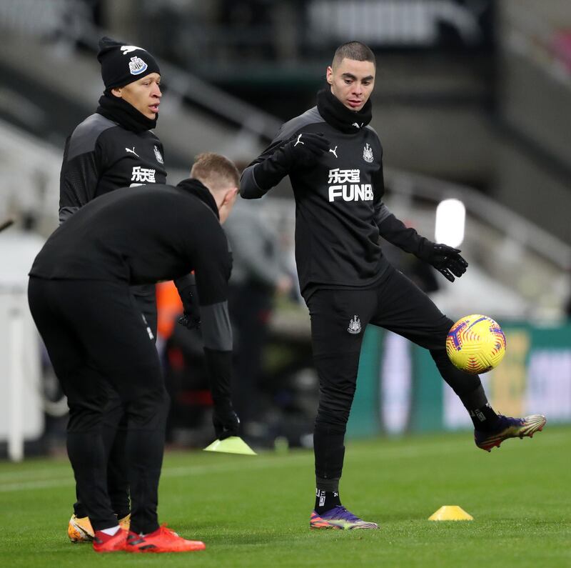 Miguel Almiron - 6: Good attacking charge down Arsenal’s right-hand side in first few minutes and the only Newcastle player who looked to run at Arsenal but little opportunity to do so. Getty