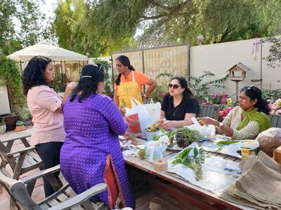 Gardening enthusiasts share knowledge and flora at a plant swap in Dubai. Courtesy of Plants Club UAE