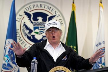 US President Donald Trump speaks at a roundtable on immigration and border security at during a visit to McAllen, Texas on January 10, 2019. AP Photo