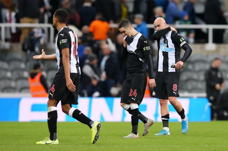 Newcastle v Leicester, Wednesday, 7pm: Newcastle have hit another mini slump, losing at home to Everton and at Manchester United. They are comfortable in mid-table, but will want to change fortunes quickly. Getty
PREDICTION: Newcastle 1 Leicester 3