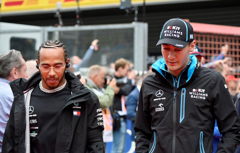 George Russell, right, will be joining Lewis Hamilton at Mercedes in 2022. Reuters