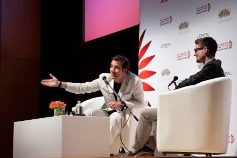 October 15, 2010, Abu Dhabi, UAE:

Clive Owen, left, during a question and answer session with The National's very own Ed Lake. The session is part of a broader program of events in relation to the Abu Dhabi Film Festival.

Lee Hoagland/ The National
 
