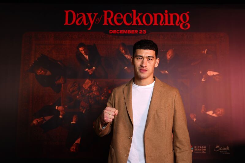 Dmitry Bivol arrives ahead of the Day of Reckoning. Getty Images