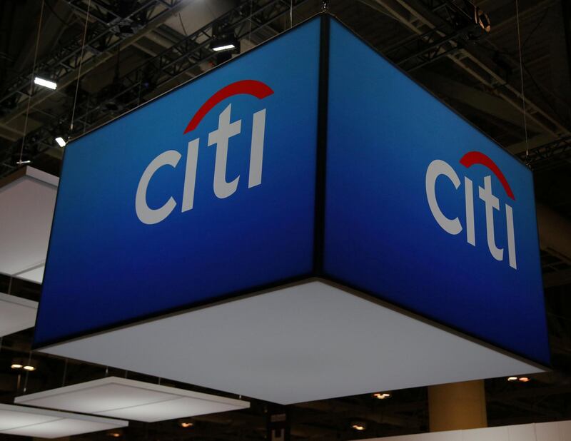 FILE PHOTO: The Citigroup Inc (Citi) logo is seen at the SIBOS banking and financial conference in Toronto, Ontario, Canada, Oct. 19, 2017.  REUTERS/Chris Helgren/File Photo