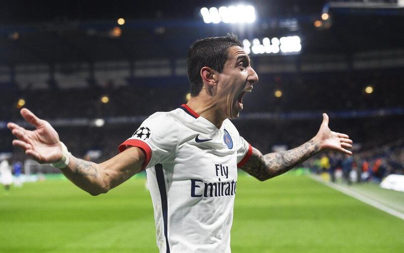 Angel Di Maria proved one of the key aspects to Paris Saint-Germain's victory over Chelsea. Facundo Arrizabalaga / EPA