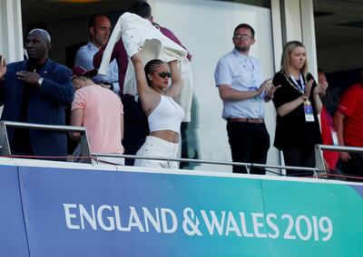 Cricket - ICC Cricket World Cup - Sri Lanka v West Indies - Emirates Riverside, Chester-Le-Street, Britain - July 1, 2019   Rihanna during the match     Action Images via Reuters/Lee Smith