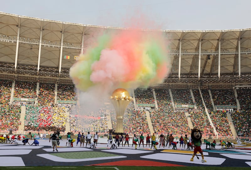 The opening ceremony before the match. Reuters