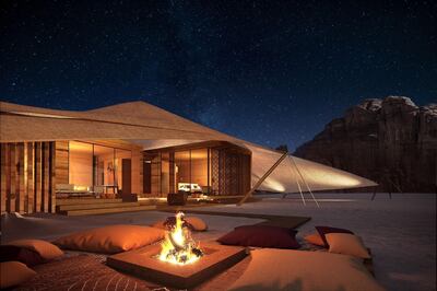 With zero light pollution, the Banyan Tree resort in Al Ula will offer stargazing opportunities. Courtesy RCU