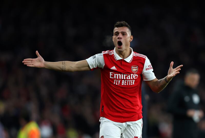 Granit Xhaka 8: Nice ball to set up an early chance for midfield partner Partey and even better delivery to supply the cross for Nketiah’s equaliser. What a season the Swiss is having. Superb again. AP