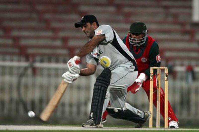 Mohammed Tauqir, batting against Oman last night, is an example for young UAE players.