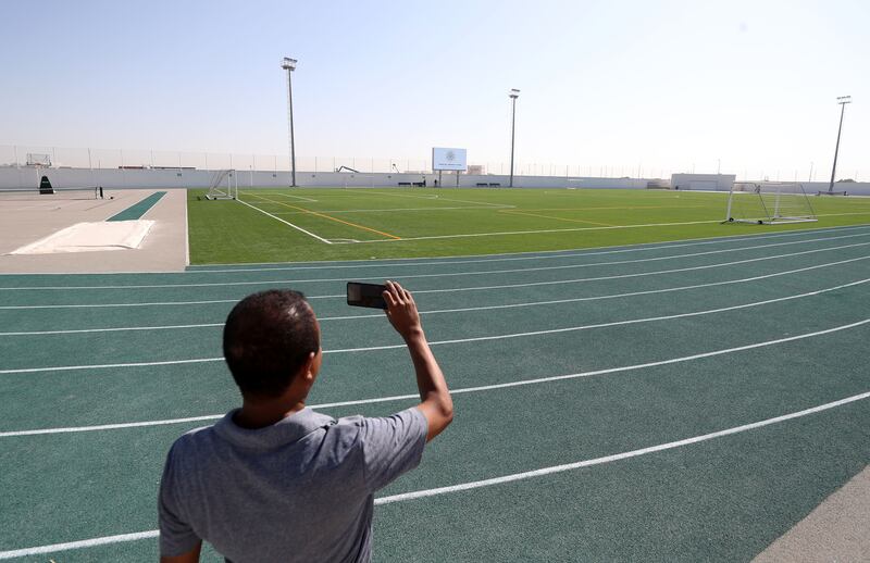 Sports facilities at American Community School of Abu Dhabi. The original school was built on land donated by UAE Founding Father, the late Sheikh Zayed bin Sultan Al Nahyan
