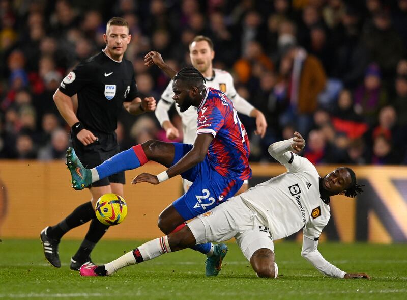 Aaron Wan-Bissaka, 8 - Scrapped against his former team and had the better of his former teammate (and former MUFC player) Zaha, most notably in the final minute with a tackle. Positive turnaround for a player whose prospects looked grim as recently as last month.

Reuters
