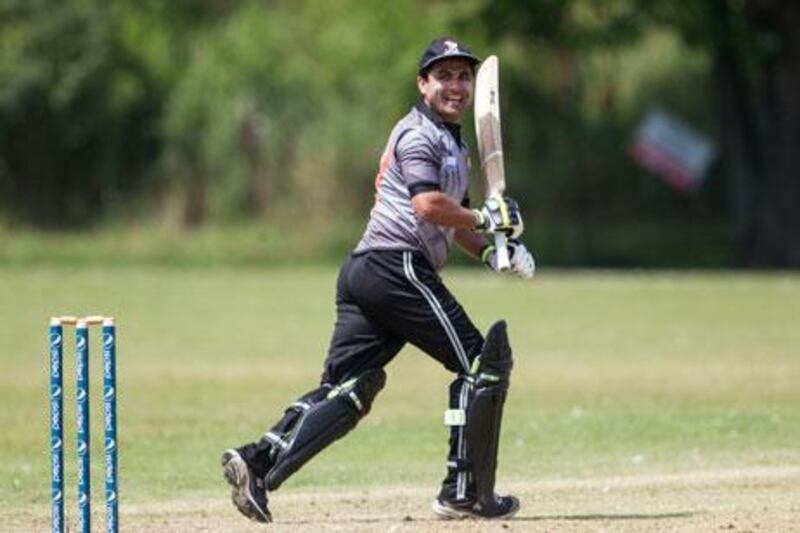 Shaiman Anwar scored an unbeaten 102 against Canada in King City on Tuesday. Chris Young / The National