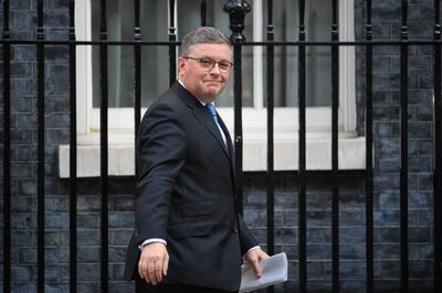Then-justice secretary Robert Buckland leaves after a Cabinet meeting at Downing Street on September 7 in London. Photo: Leon Neal / Getty