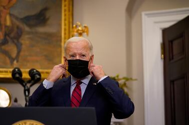 US President Joe Biden in the Roosevelt Room of the White House on Saturday. Biden is steadily proving those on the left and right wrong. AP Photo