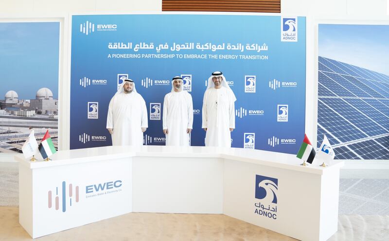 The partnership will involve Ewec supplying Adnoc’s grid power from nuclear and solar energy sources.