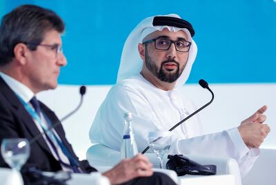 Abu Dhabi, United Arab Emirates, January 15, 2020.  World Future Energy Summit 2020, Abu Dhabi.
--Dr. Tariq Bin Hendi, DirectorGeneral, Abu Dhabi Investment Office, UAE
Victor Besa / The National
Section:  BZ
Reporter:  Nada El Sawy